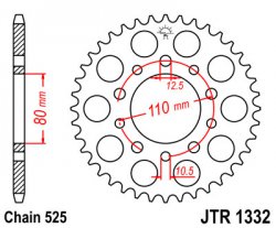 Звезда задняя JT Sprockets JTR 1332.40